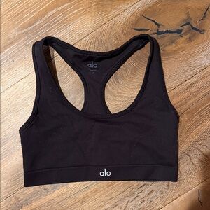 ALO Yoga Black Racerback Sports Bra